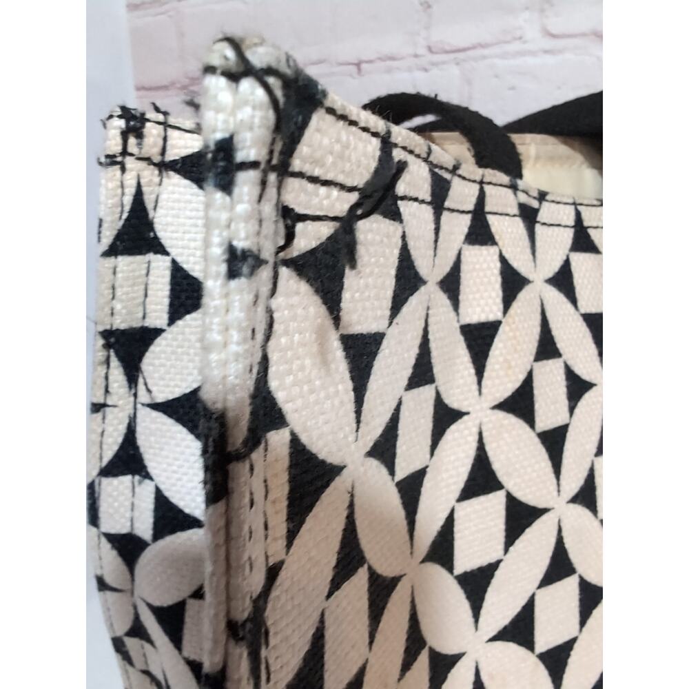 Spartina 459 Kiawah Market Tote Black Ivory Cotton Canvas Discontinued - Picture 14 of 16